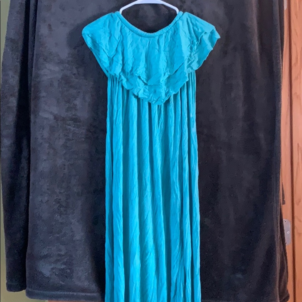 Bare Back Aqua dress